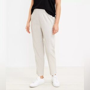 Lou & Grey Crosshatch Softstretch Linen Pants Size Medium EUC (Light Tan)